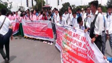 India News | Manipur: Students in Imphal Stage Protest March Demand Resignations of Top Officials After Fresh Violence