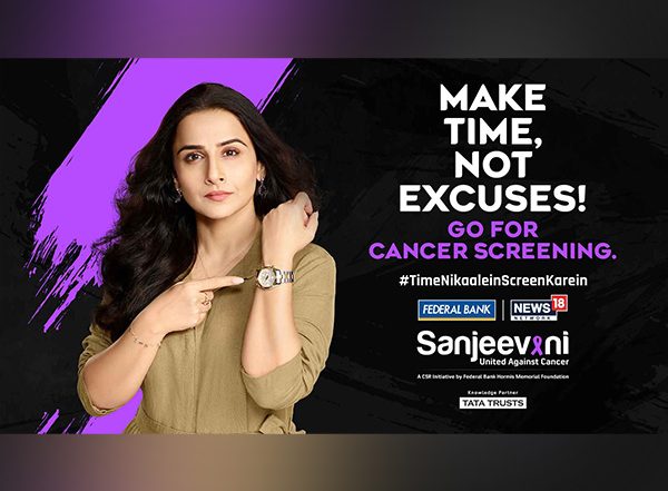 Business News | Vidya Balan Appointed as the National Ambassador for the Second Phase of Federal Bank News 18's Flagship Programme 'Sanjeevani: United Against Cancer'