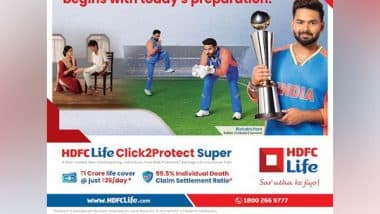 Business News | Rishabh Pant's Story Powers HDFC Life's Latest Protection Campaign on Preparing Today for a Secure Tomorrow