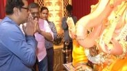 India News | MNS Chief Raj Thackeray Offers Prayers at Ganesh Pandal in Mumbai