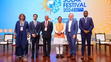 Business News | PM Modi Calls for Democratizing Solar Manufacturing and Technology at International Solar Festival 2024