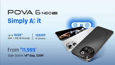 Business News | POVA 6 Neo Launched With AI Features and Segment-First 16GB* RAM + 256GB ROM