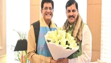 India News | MP CM Mohan Yadav Calls on Union Minister Piyush Goyal in New Delhi, Invites for Global Investors Summit