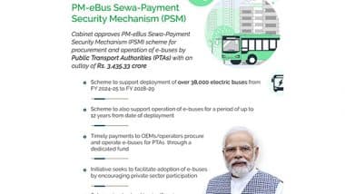 Business News | Cabinet Approves Rs 3,435 Crore Scheme for Procurement, Operation of Public Electric Buses