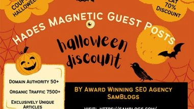 Business News | Award Winning SEO Agency SamBlogs Announces Massive Discount Offers This Halloween