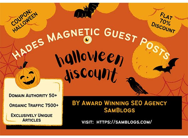 Business News | Award Winning SEO Agency SamBlogs Announces Massive Discount Offers This Halloween