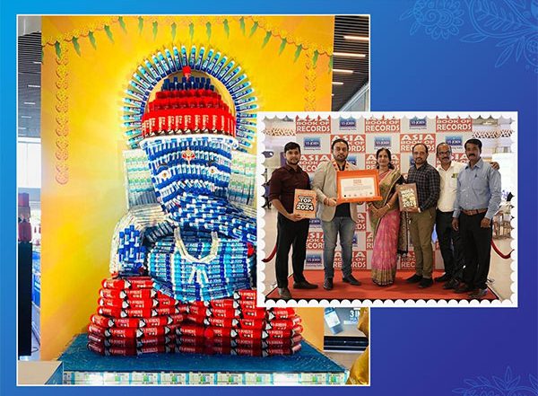 Business News | VI John India Unveils Asia's First 8-Foot Ganpati Made from Shaving Cream and Foam