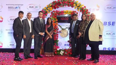 Business News | Mach Conferences and Events Limited Shares Debut with 33 Per Cent Gain on BSE SME