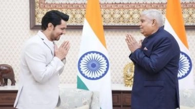 Entertainment News | Randeep Hooda Meets Vice President Dhankhar at His Residence