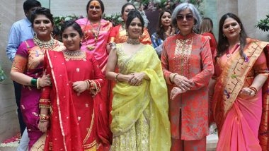 Business News | Star-Studded Gauri Ganpati Hosted by Usha Kakade Shines with Bollywood Glamour and Philanthropy