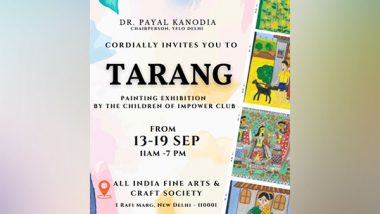 Business News | Tarang First-Ever Exquisite Art Exhibition By The Children Of Migrant Workers In Delhi-Ncr