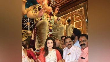 Entertainment News | Ganesh Chaturthi: Parineeti Chopra Offers Prayers at Lalbaugcha Raja
