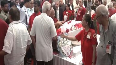 India News | Rajya Sabha MP Kapil Sibal Pays Tribute to CPI (M)General Secretary Sitaram Yechury at Party Office