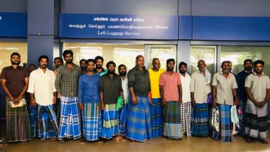 World News | 19 Indian Fishermen Repatriated from Sri Lanka, Reach Chennai