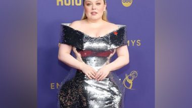 Entertainment News | Emmys 2024: Bridgerton's Nicola Coughlan Wows in a Silver Off-the-shoulder Gown