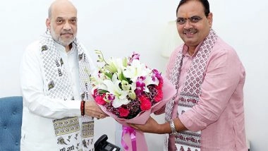 India News | Rajasthan CM Bhajanlal Sharma Calls on Union Home Minister Amit Shah in Delhi