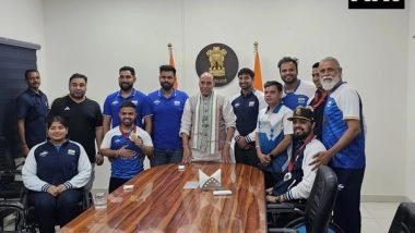 Sports News | Defence Min Rajnath Singh Meets, Interacts with Paris Paralympics Athletes