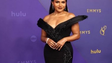 Entertainment News | Emmy Awards 2024: Mindy Kaling Dazzles in Gaurav Gupta's Black Gown