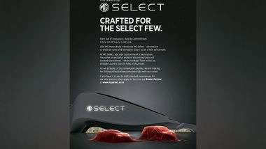 Business News | JSW MG Motor India to Enter Premium Car Segment with MG Select