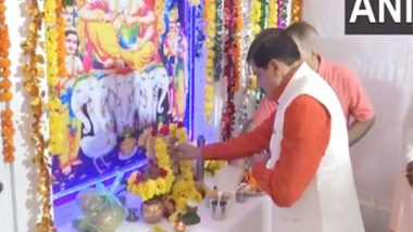 India News | MP: CM Mohan Yadav Offer Prayers to Lord Vishwakarma at CM House; Extends Greetings to PM Modi on His Birthday