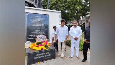 India News | TVK Chief Vijay Pays Floral Tribute to Periyar on His 146th Birth Anniversary