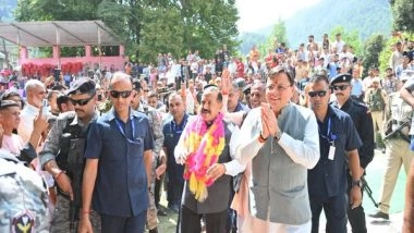 India News | No Doubt the Lotus Will Bloom Here: Uttarakhand CM Attends Public Gathering in J-K to Support BJP Candidates