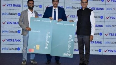 Business News | YES BANK and Paisabazaar Launch Feature-rich 'PaisaSave' Cashback Credit Card