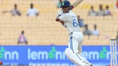 Sports News | Chennai Test: Yashasvi Jaiswal's Brilliant 56 Took India to 176/6 Against Bangladesh After Second Session