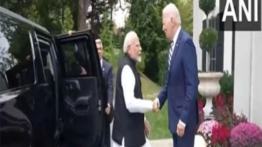 World News | PM Modi Meets US President Joe Biden, Expected to Discuss Russia and China