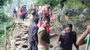 India News | Uttarakhand: Rescue Forces Ensure Safe Movement of Pilgrims Through Alternate Route After Landslide at Jungle Chatti Area
