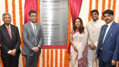 Business News | Chief Justice of India D.Y. Chandrachud Lays Foundation Stone of JSW Academic Block at National Law School, Bengaluru