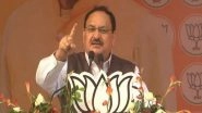 India News | JP Nadda Highlights BJP's Commitment to Tribal Rights, Women's Protection at Parivartan Sabha in Khunti