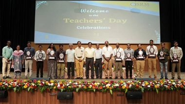 Business News | SRM University-AP Honoured Faculty Members for Their Exemplary Excellence in the Field of Education