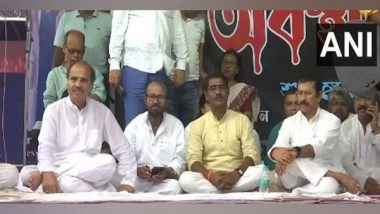 India News | West Bengal: Congress' Adhir Chowdhury Joins Protest Demanding Speedy Trial in RG Kar Rape-murder Case