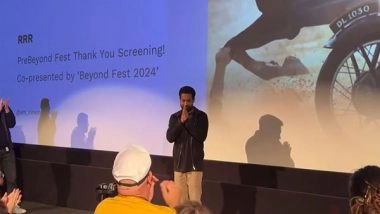Entertainment News | NTR Jr Receives Standing Ovation During 'RRR' Special Screening at Beyond Fest 2024 in Los Angeles