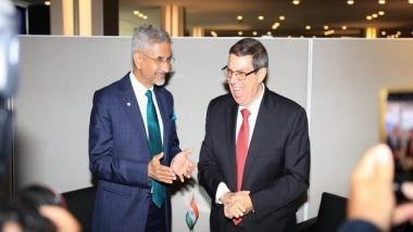 World News | EAM Jaishankar Meets Cuban Counterpart on the Sidelines of the UN General Assembly Session