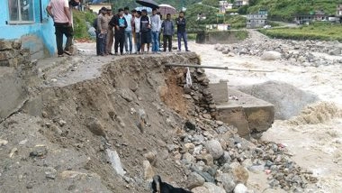 India News | Uttarakhand: Budhakedar-Jhala Road in Tehri Garhwal Damaged Due to Heavy Rain