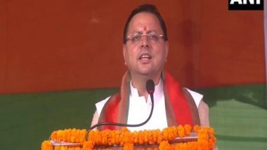 India News | Jharkhand Govt Providing Shelter to Infiltrators, Says Uttarakhand CM Dhami