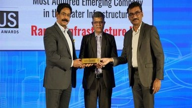Business News | Ramky Infrastructure Limited Wins 'Most Admired Emerging Company in Water Infrastructure' Award