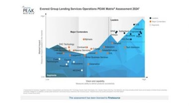 Business News | Firstsource Positioned as a 'Leader' in Lending Services Operations PEAK Matrix&reg; Assessment 2024 by Everest Group
