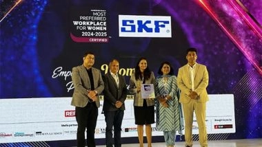 Business News | SKF India Recognized as the Most Preferred Workplace for Women