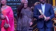Entertainment News | Chiranjeevi Receives Outstanding Achievement in Indian Cinema Award from Javed Akhtar at IIFA Utsavam 2024