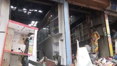 India News | West Bengal: Fire Breaks out at Bidhan Market in Siliguri, 25 Shops Destroyed