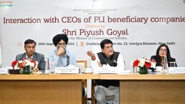 Business News | Piyush Goyal Urges Industry to Promote Brand India Through Focus on Quality