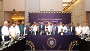 Sports News | A Look at Key Takeaways from BCCI's 93rd Annual General Meeting in Bengaluru