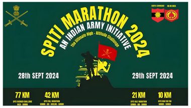 India News | Indian Army Organises High-altitude Marathon in Himachal Pradesh's Spiti Valley