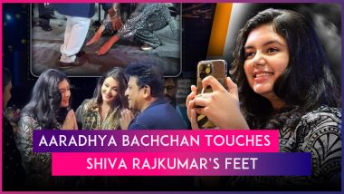 Netizens Laud Aishwarya Rai Bachchan’s Parenting As Daughter Aaradhya Touches Shiva Rajkumar’s Feet at SIIMA 2024