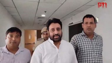 Waqf Board Money Laundering Case: Rouse Avenue Court Sends AAP MLA Amanat Ullah Khan to 4 Days ED Custody (Watch Video)