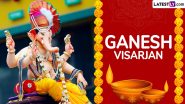 Anant Chaturdashi 2024 Wishes and Ganesh Visarjan HD Images: Send WhatsApp Messages, Lord Ganesha Wallpapers, Quotes and Greetings To Bid Farewell to Ganpati Bappa