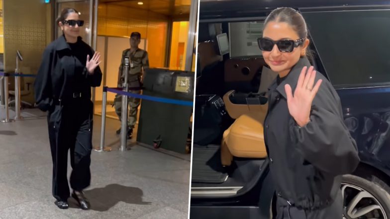 Anushka Sharma Spotted at Mumbai Airport Sans Virat Kohli and Their Children (Watch Video)